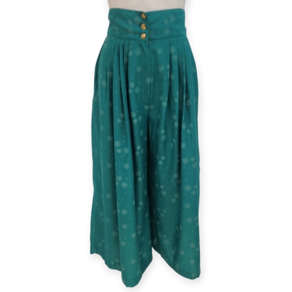 Vintage Wide Leg Cropped Palazzo Pants sm/med - Picture 7 of 9